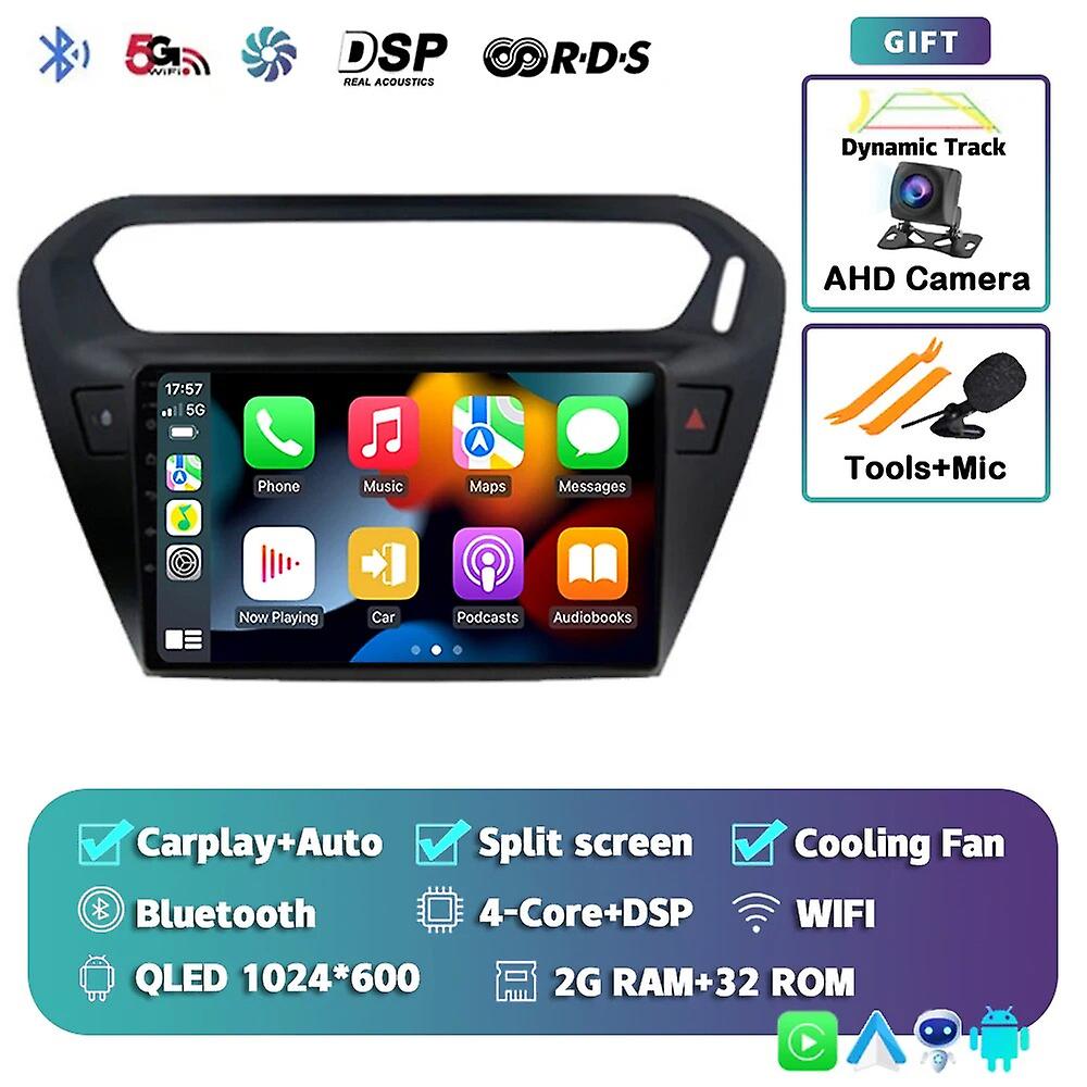 Android 13 Carplay Auto Car Radio For Peugeot 301 2013 2014 2015 2016 2017 2018 Multimedia Navigation Player Stereo Wifi+4g Dsp