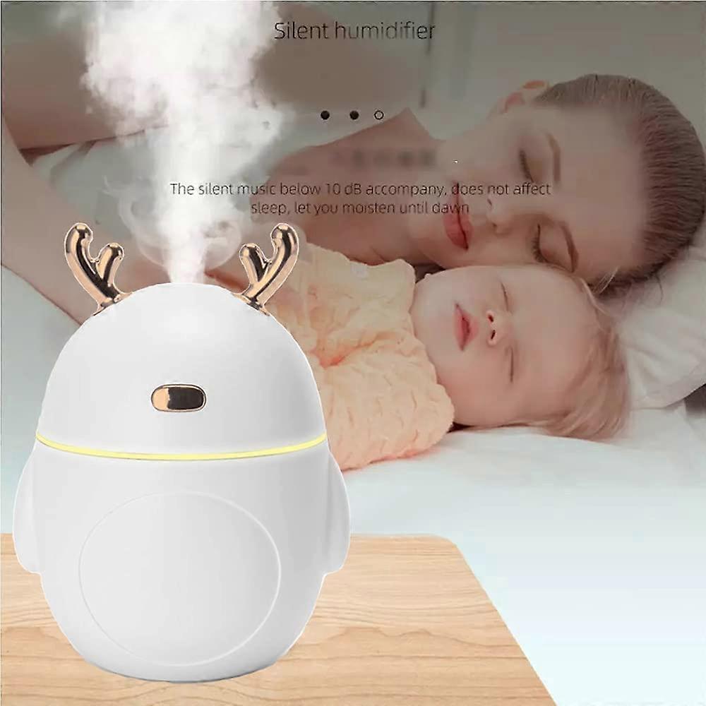 Mini humidifier, quiet atomization, desktop air humidification, aromatherapy, with USB charging port.