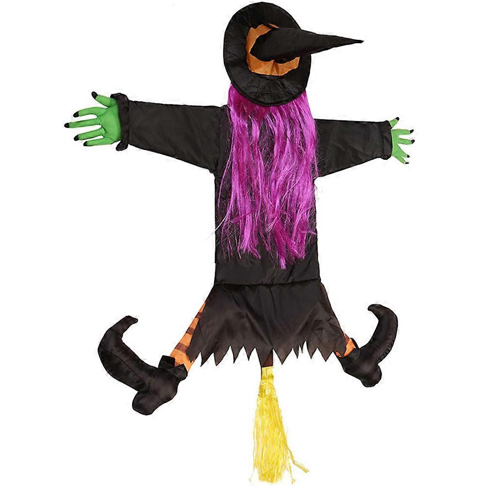 The witch hit the tree Halloween decorations props