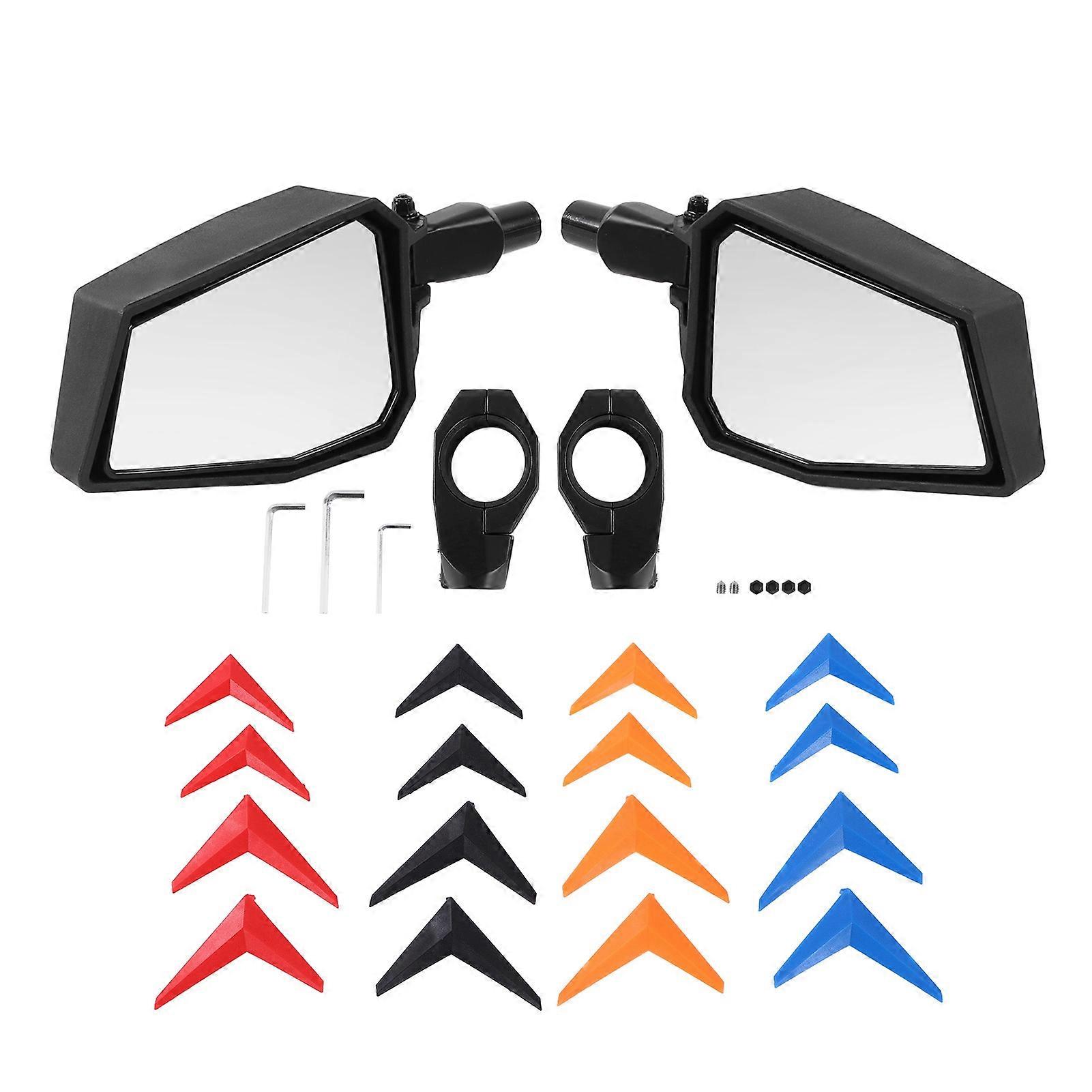 1.75in UTV Rear View Side Mirror Aluminium Black Replacement for Arctic Cat Wildcat E2U511