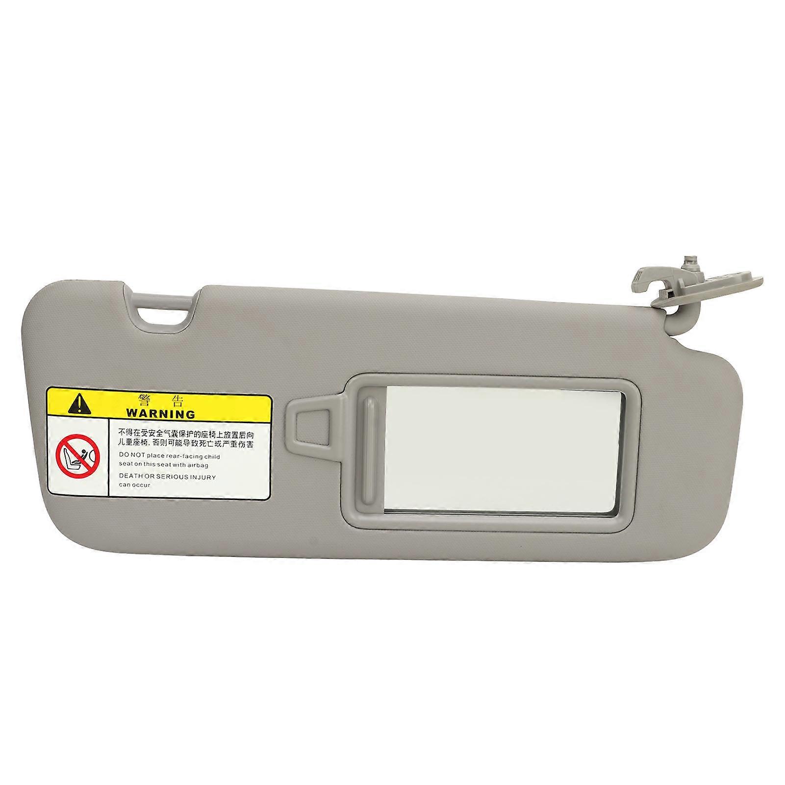 Passenger Side Sun Visor with Mirror 85220 F0100TTX for Elantra AD 2016 to 2019 Grey E2U611