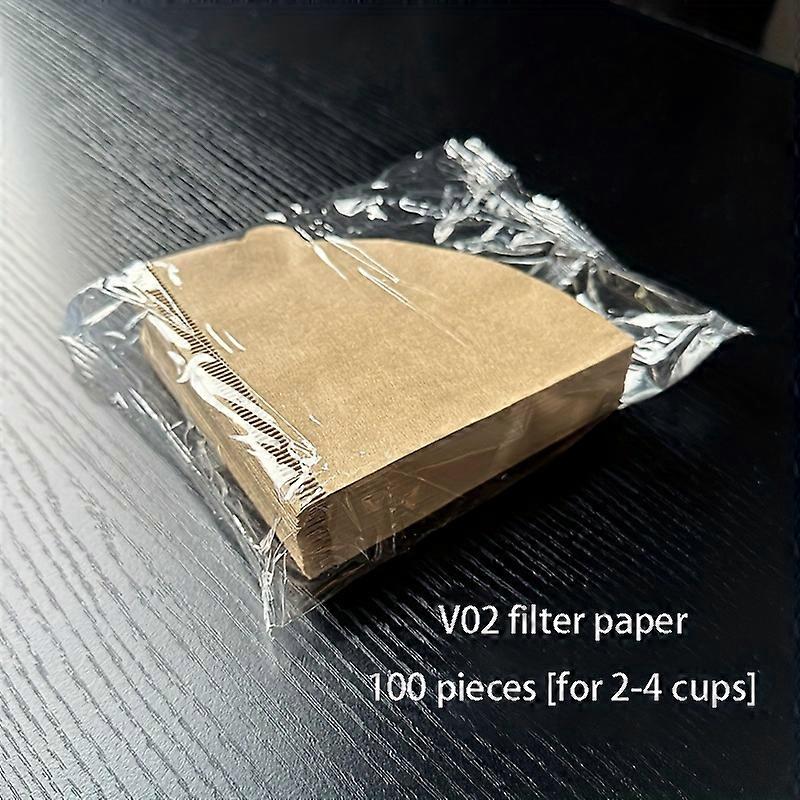V60コーン型使い捨てコーヒーフィルター、1-2または2-4カップの醸造用原木パルプポアオーバーペーパードリップフィルター、アメリカンコーヒーマックと互換性があります