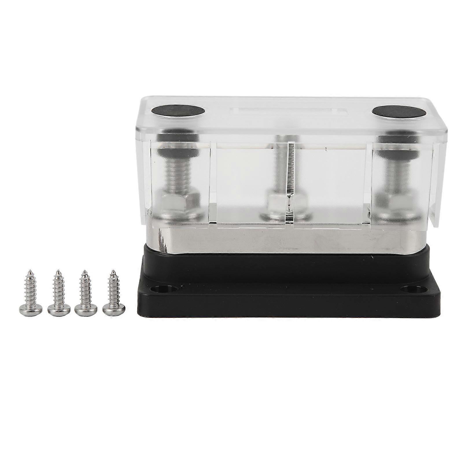 12?48V 600A Virranjakolohko 3 nastaa M10 Akku Junction Block Bus Bar autoille Kuorma-autot Matkailuautot Meriveneet Teollisuuslaitteet Musta