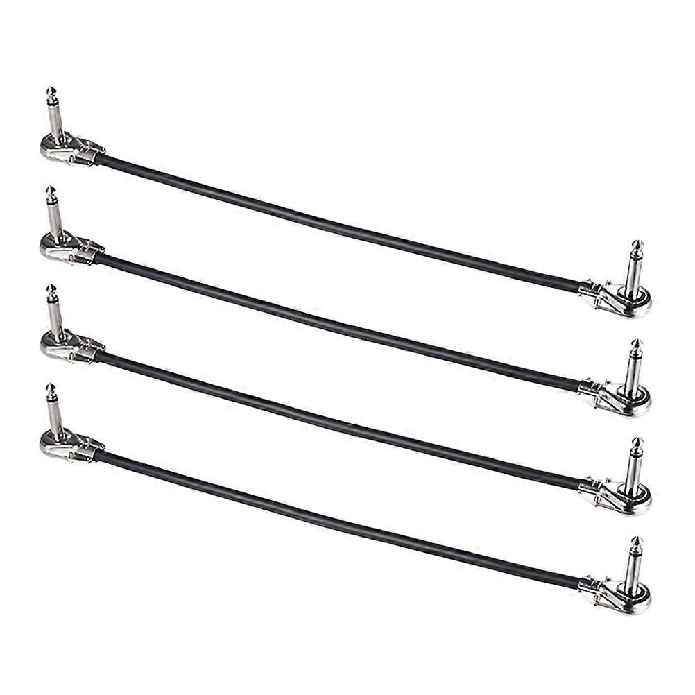 4pcs Guitar Patch Cables Instrument Connection Cables Effects Pedal Patch Cables