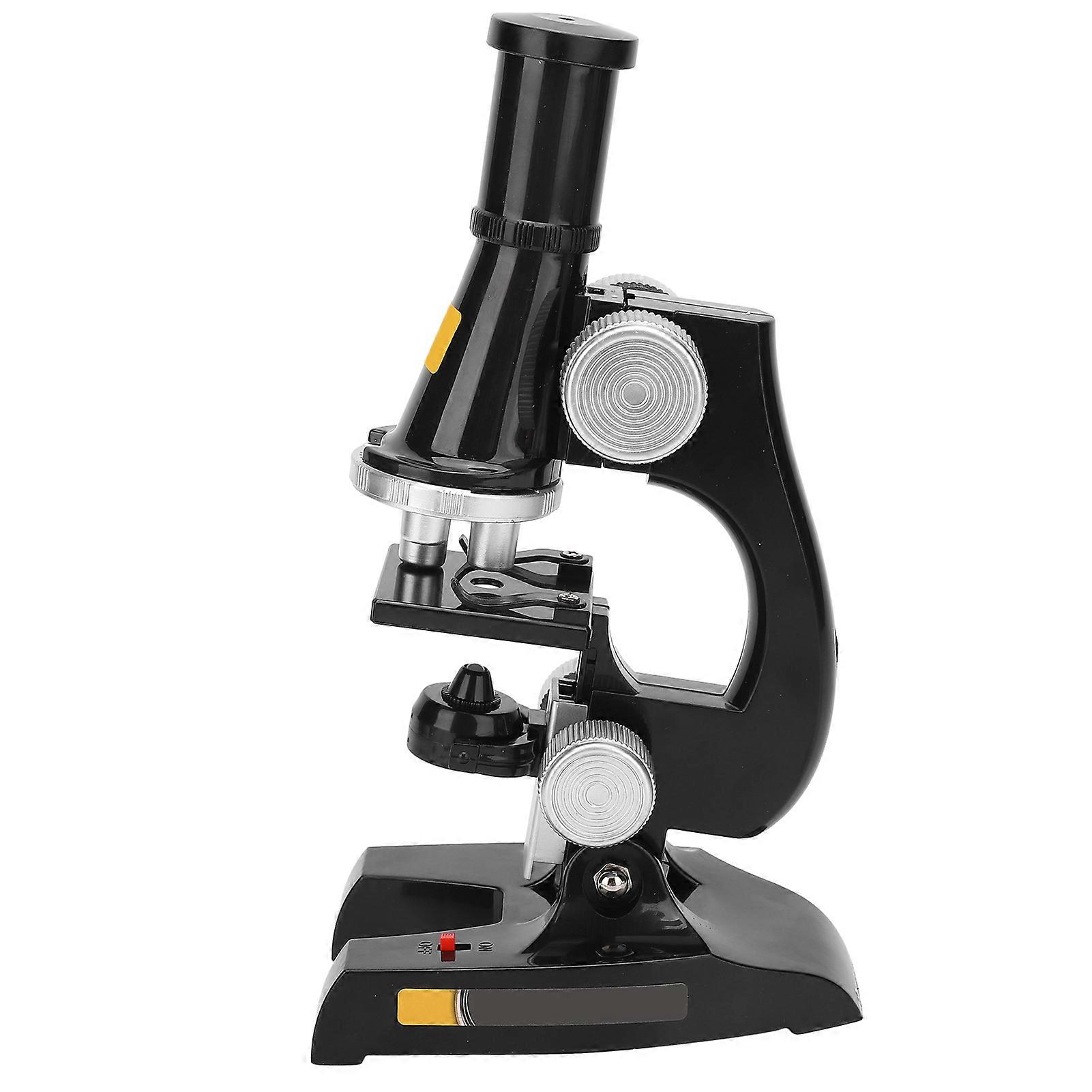 Microscope Kit Laboratory LED Biological Microscope for Home School Educational ToyBlack