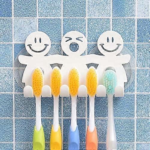 Cute Toothbrush Support With Suction Cup For Home Decor Bathroom Wall, One Size