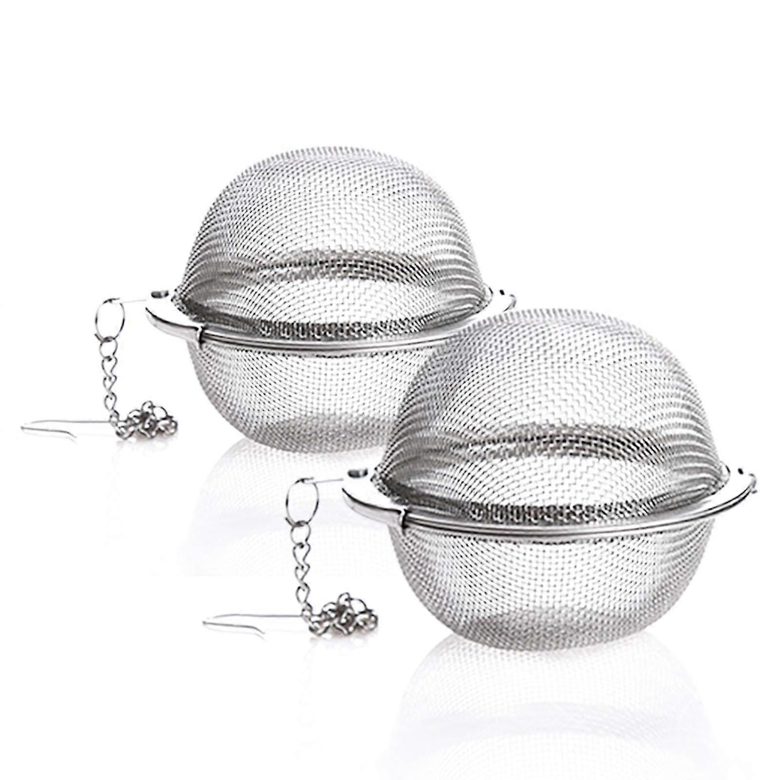 2-pack tesil-rostfritt stål mesh tebollinfuser