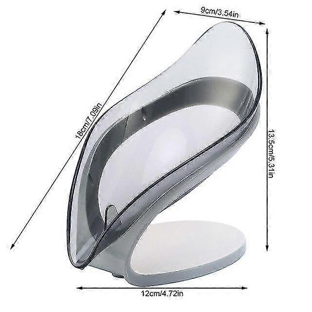 soap bathroom holder shape dish tray storage plate case(gray