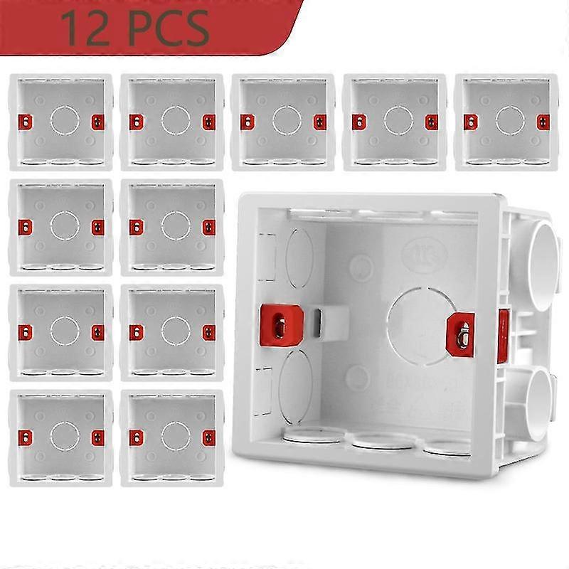 Adjustable 86 S  Socket Box,Mount Back Box Plasterboad 50mm Depth Wall S  Wall Socket Mounting Cassette Box Screw Set