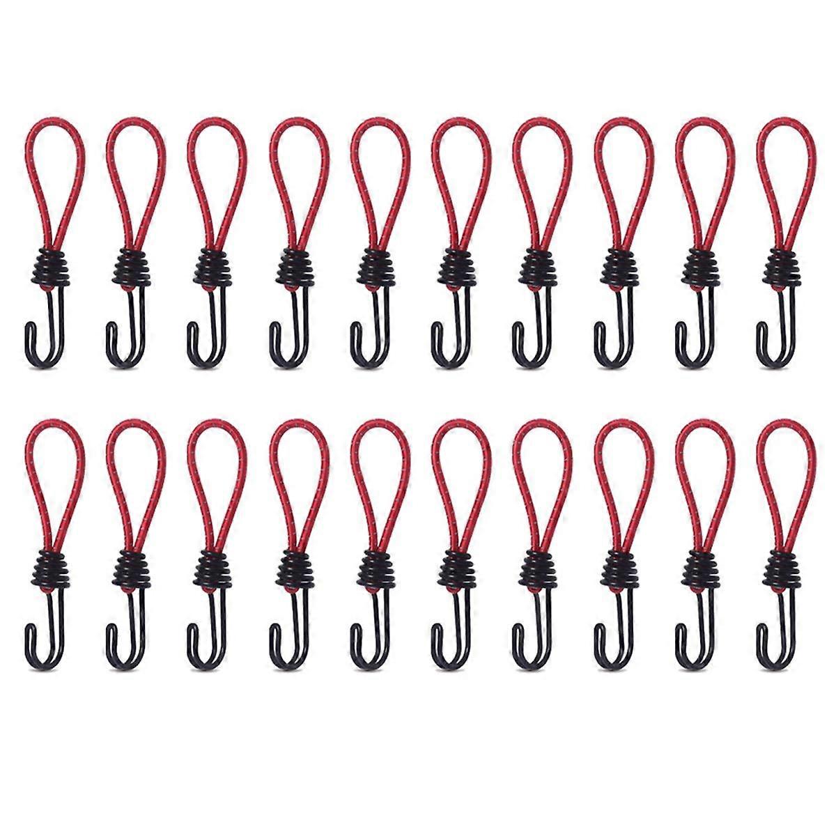 Tent Elastic Rope Hook Multifunctional Outdoor Camping Rainproof Tent Fixing Rope Tent Rope Tie Quick Buckle Hook,Red