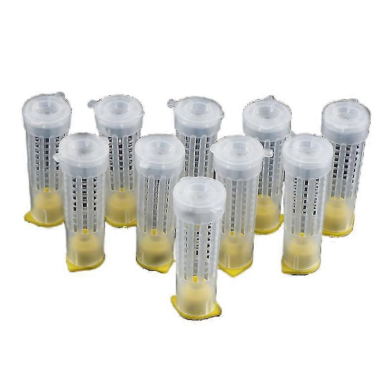 10pcs Beekeeping Rearing Cup Kit Bee Queen Cages Roller Beekeeper Equipment Tool
