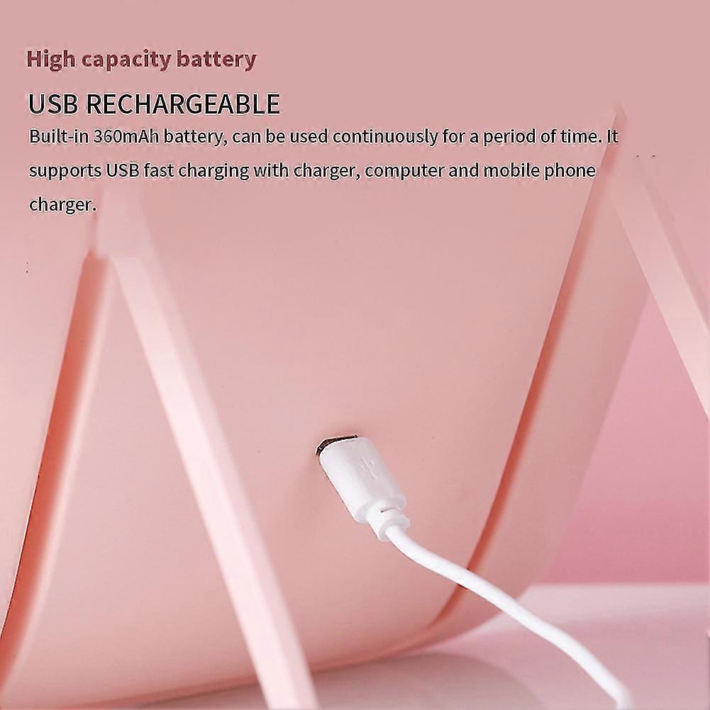 HD USB Rechargeable With Bracket LED Makeup Mirror Rectangle Bedroom For Desktop