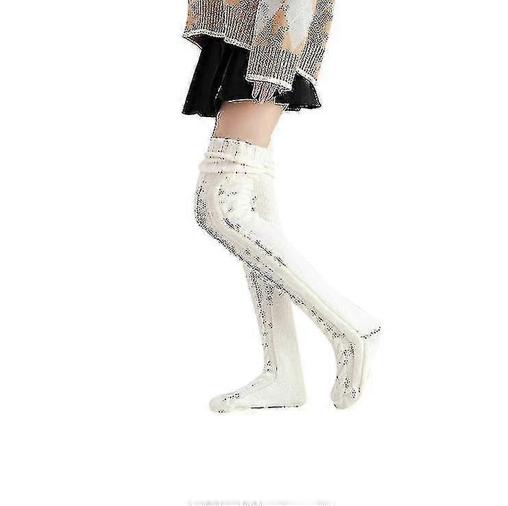 Women's Knitted Socks Over The Knee Tube Lengthened Pile Socks