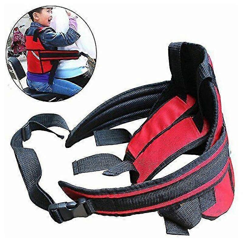 أحزمة أمان الأطفال حزام أمان دراجة نارية تسخير الطفل مقاومة السقوط ، Carivent ، أحمر