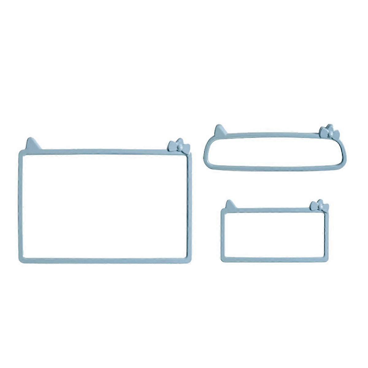 3PCS Light Blue Car Instrument + Navigation Screen + Interior Mirror Protective Frame for Dolphin M