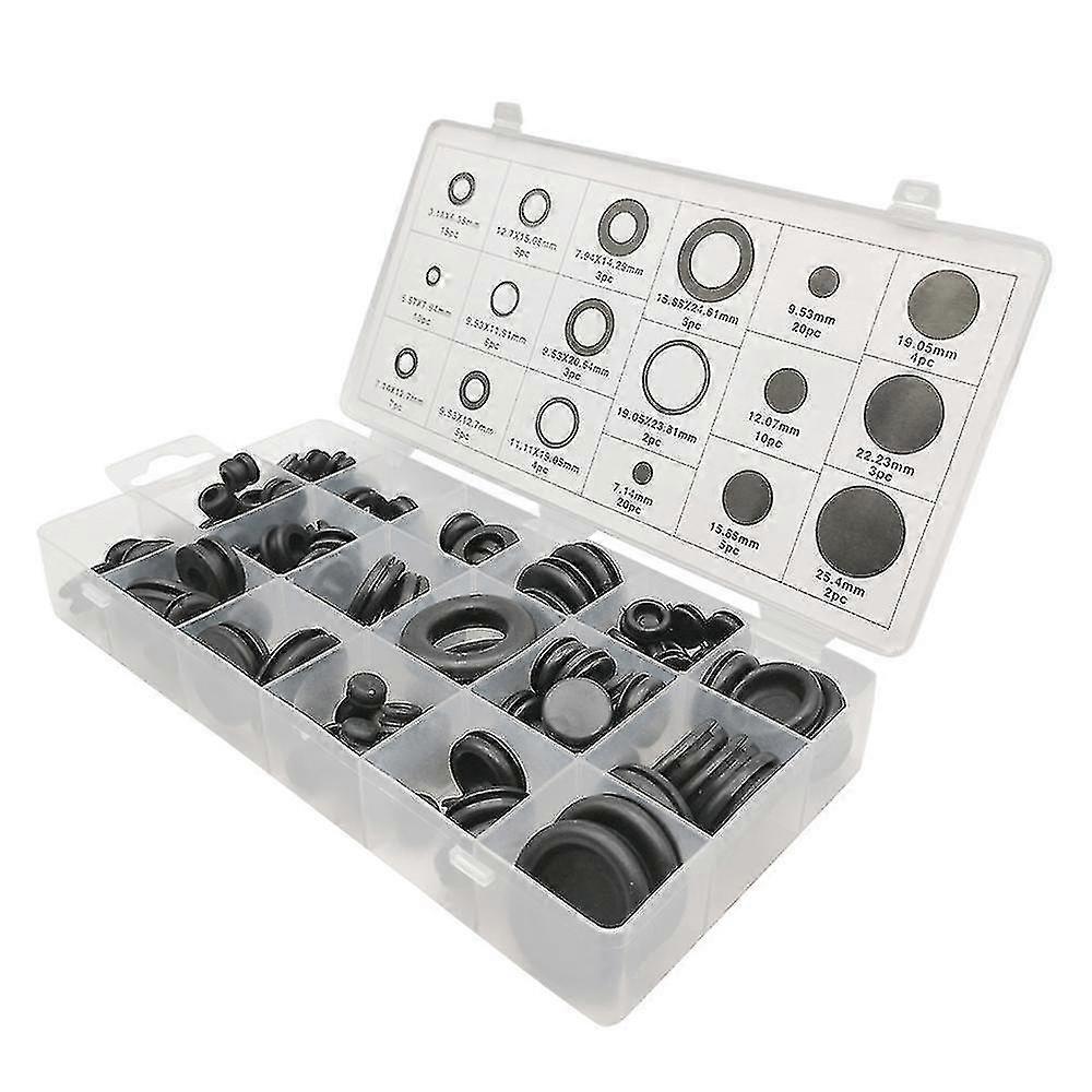 125pcs Protective Coil Set O Ring Assortment Kit For Protecting Wire Plug Cable
