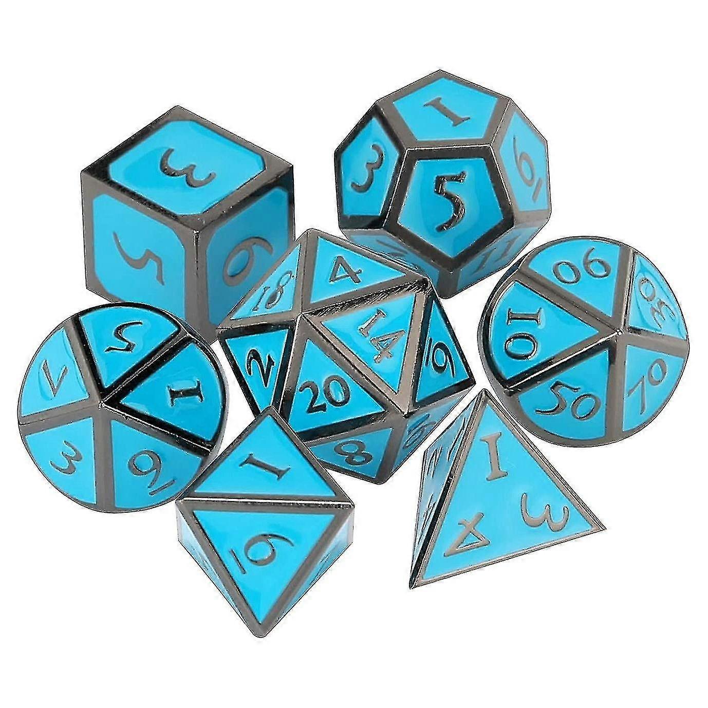 Dnd Dice Set Metal Polyhedral Dice Set Dragon Metal Dice For Games