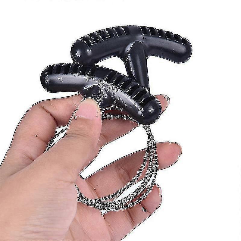 2pcs Woodworking Hand Saw Tools Steel Rope Chain Saw Practical Portable For Emergency-