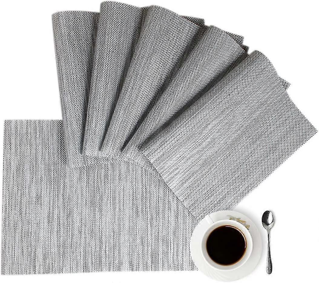 Placemats For Dining Set 6 Easy Clean Wipe Washable