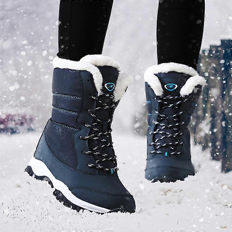 Cozy Winter Boots Für Damen – Warm Gefüttert, Wasserdicht & Stylisch In Blau