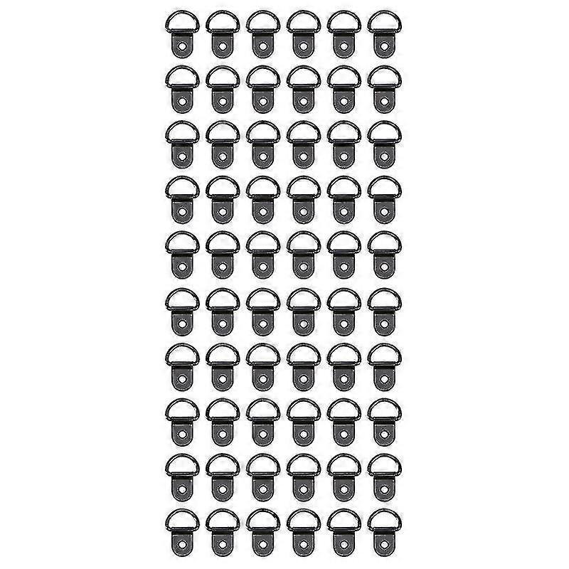 Picture Frames 100pcs Small D-Ring Buckle Picture Frame Hooks Handmade Accessory, Black
