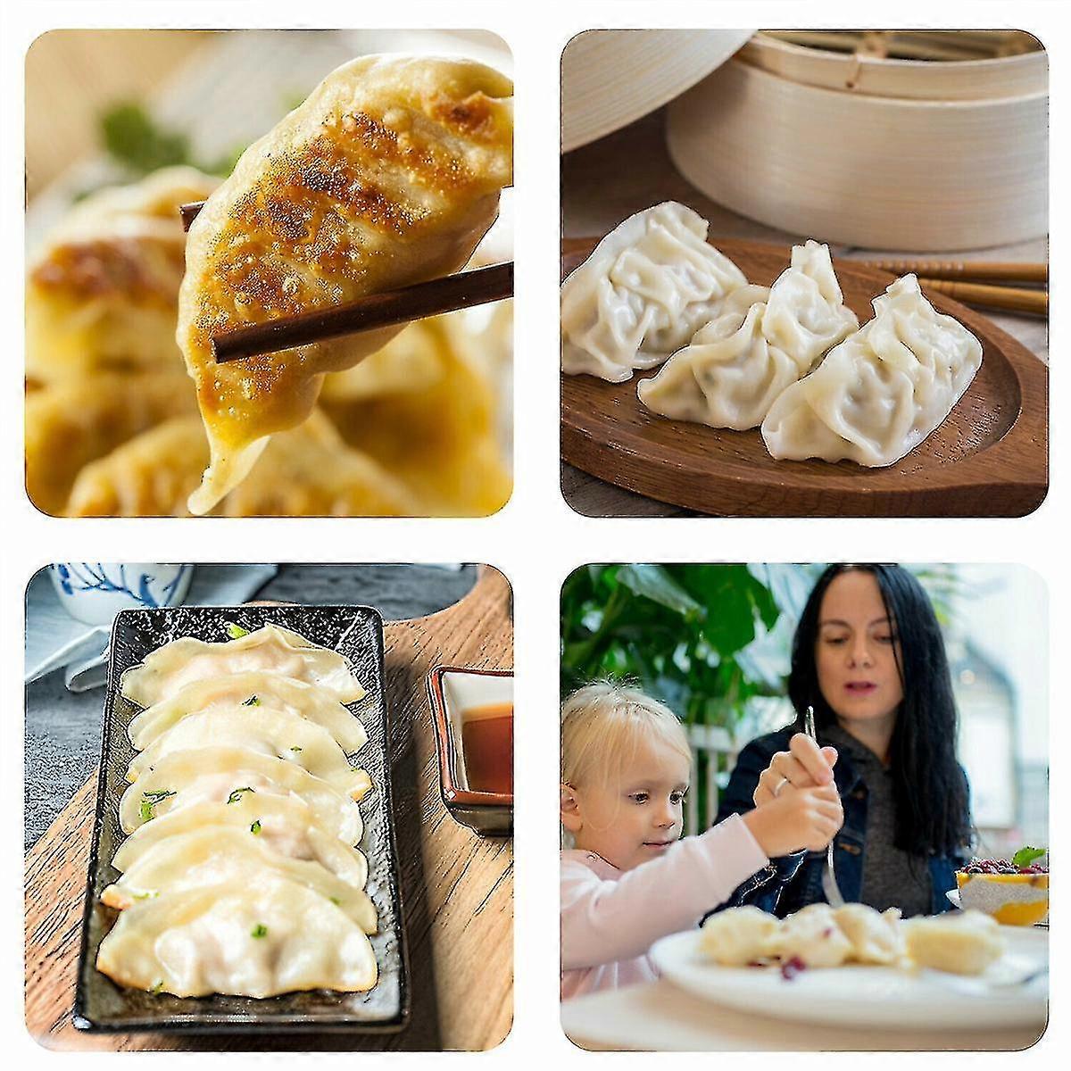 3pcs/set Stainless Steel Pastry Tool 2x Dumpling Maker Mould + Flour Ring Cutter