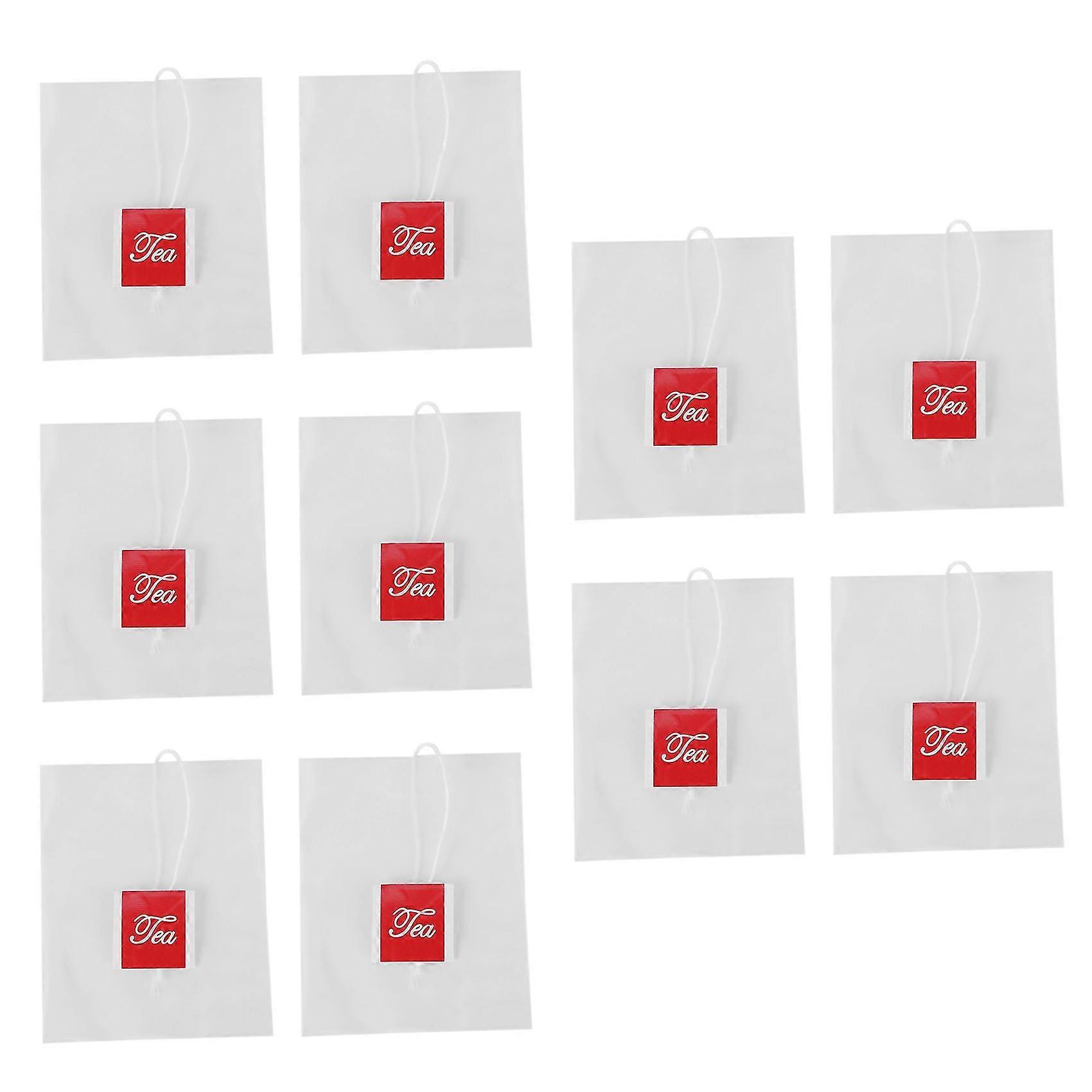 5000pcs 5.5 X 7cm Pyramid Tea Bag Filter Nylon Tea Bag Single String Label Transparent Empty Tea Ba