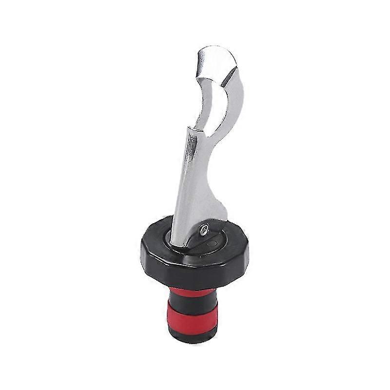 Wine Bottle Stopper Universal Plastic Cap With Levers Leak-proof Reusable Drinks5pcs-red-black
