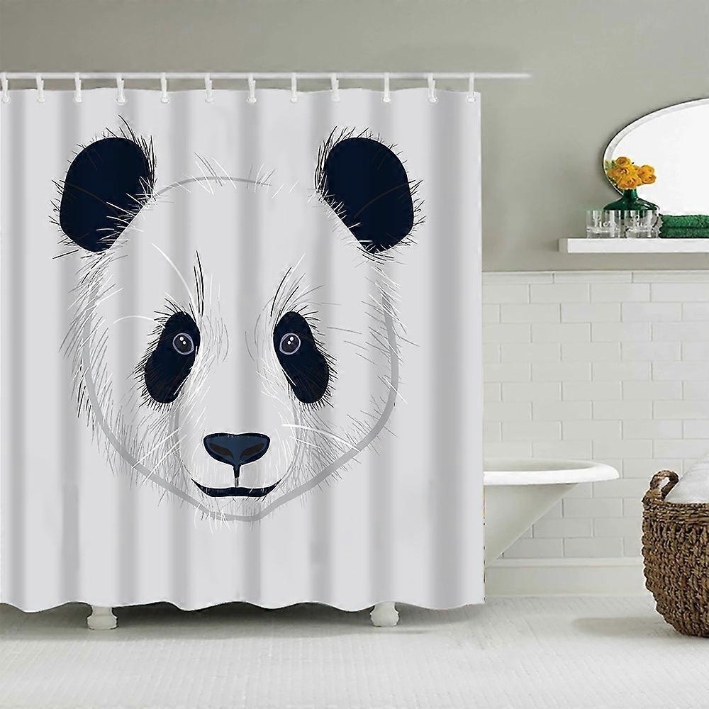 1pc Cute Animals Panda Shower Curtain Waterproof