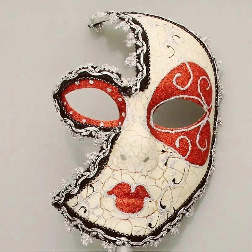 12pcs מסכות מסיבה ונציאני איטלקי חג המולד נשף מסכות מחזיק קרנבל מקל יד נשף מסכות ילדה אירופאית ואמריקאית g