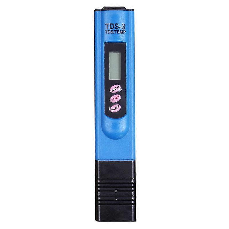 TDS-3 Portable Digital LCD Drinking Water Meter Tester Pen Water Quality Pen Temperature and PPM Water Purity Tester(Does not test PH)-Blue