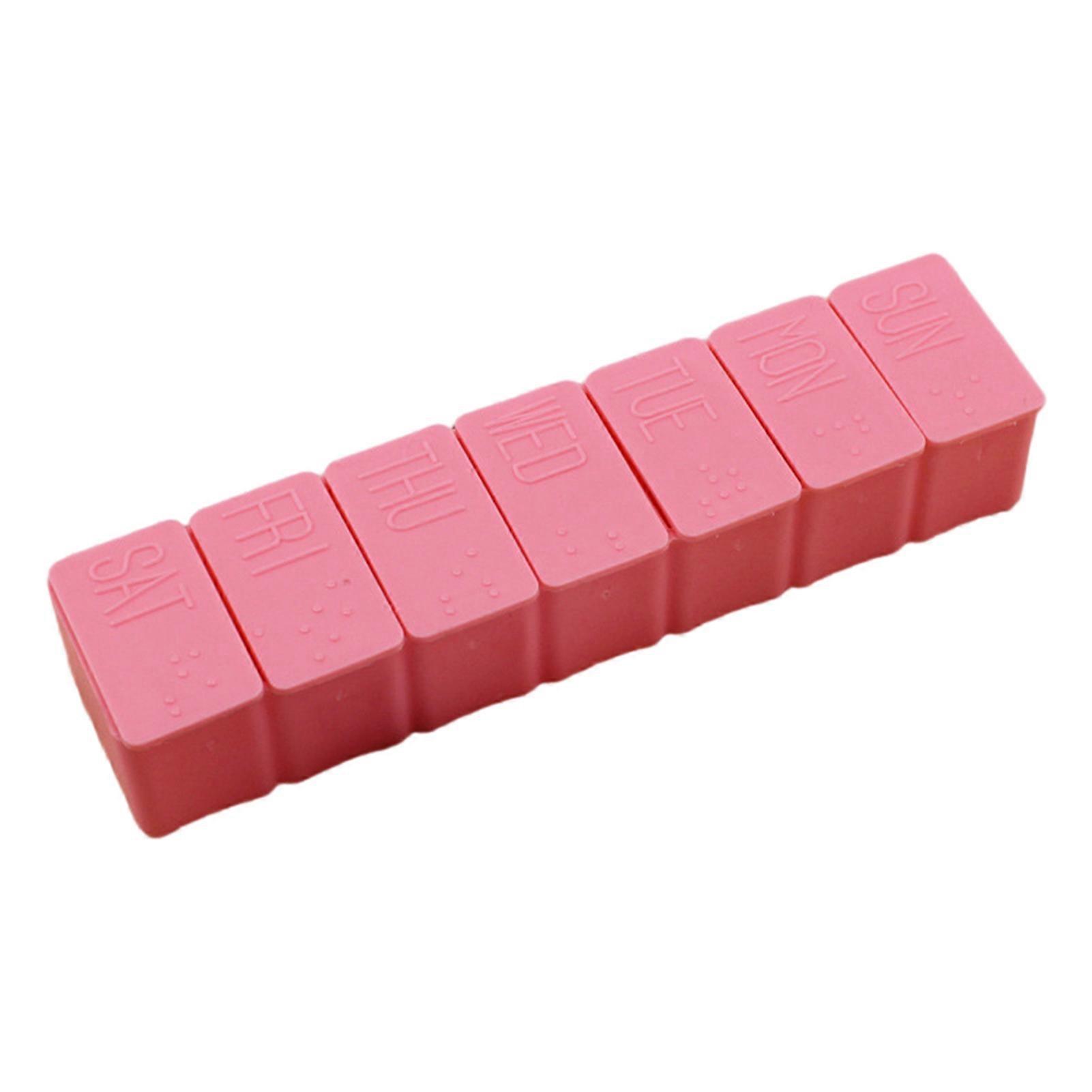 Mini Bunker Container Compact Independent Cover 7 Grids Rectangular Tablets Splitter Case Household Products KAESI