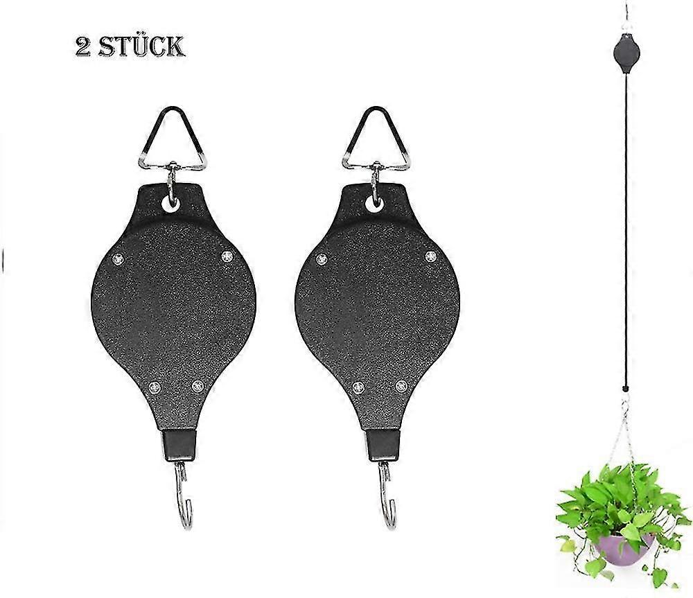 Retractable Flower Pot Hook, 2 Pcs Flower Basket Hooks