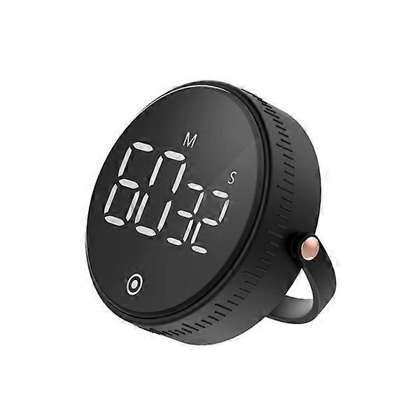 Kitchen timer LED Digital electronic timing with bracket Black