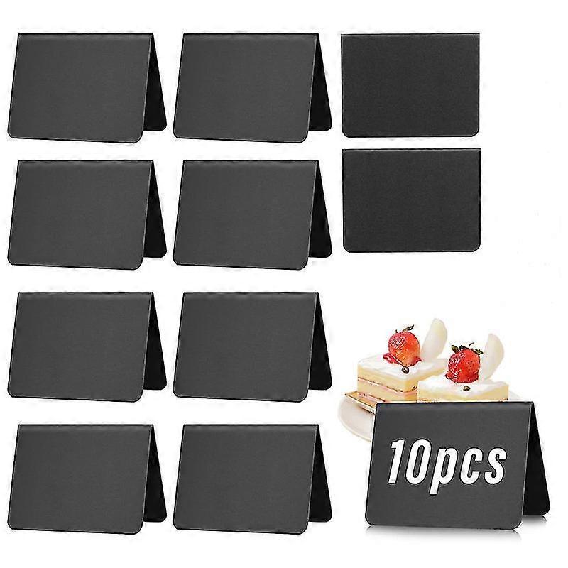 10 Pack Mini Chalkboard Table Tent Signs, Chalk Board Buffet Tags Food Table Stand Labels