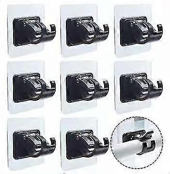 8 Pcs Self Adhesive Adjustable Curtain Rod Holder Clamp Hooks Rod Bracket