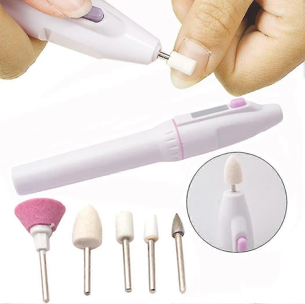 Electric Nail File - Electric File - 5 Bits Included White