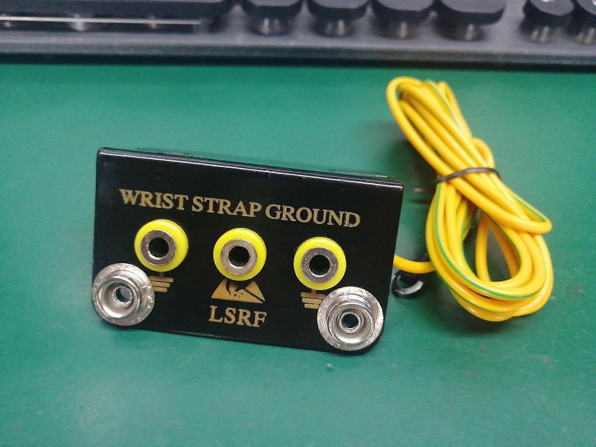 L Shaped Anti Static Socket Ring Ground Connector with Terminal Cable for ESD Wrist Strap Grounding