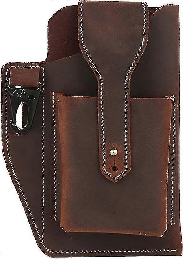 Leather Cell Phone Pouch Belt Loop Multitool