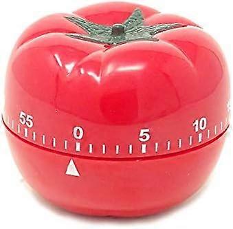 Mechanical Winding 60 Minute Timer 360 Degree Rotating Tomato Shaped Kitchen Cooking Timer Red