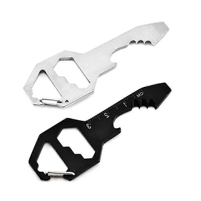 2PACK Keychain Multitool - Bottle Opener Keychain, Multifunction Key Shaped Tool Pocket Multi-Tool Key Chain Bottle Opener, Key Multitool Keychain for