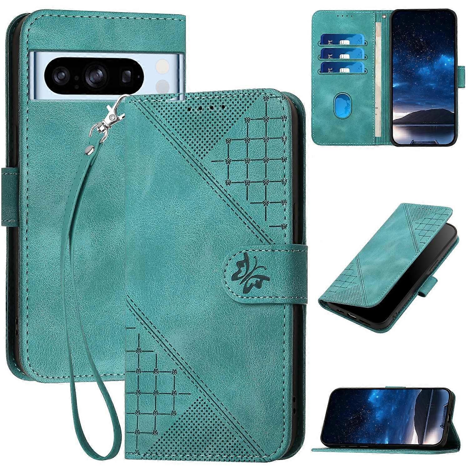 YX0080 Grid Butterfly PU Case For Google Pixel 8 Pro