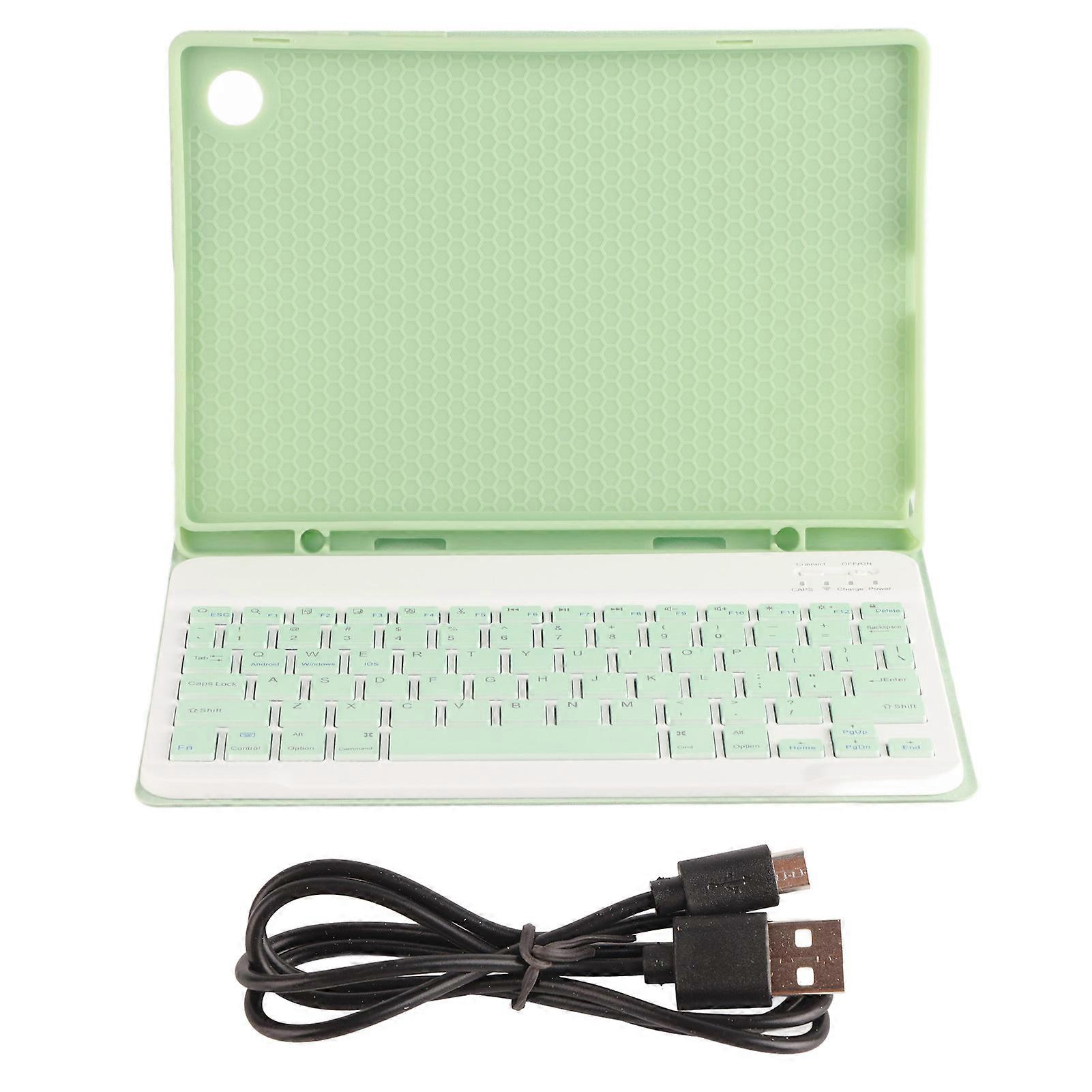 Magnetic Keyboard Case Detachable Wireless Keyboard Case for Samsung Galaxy Tab A8 Matcha Green Without Touch Control