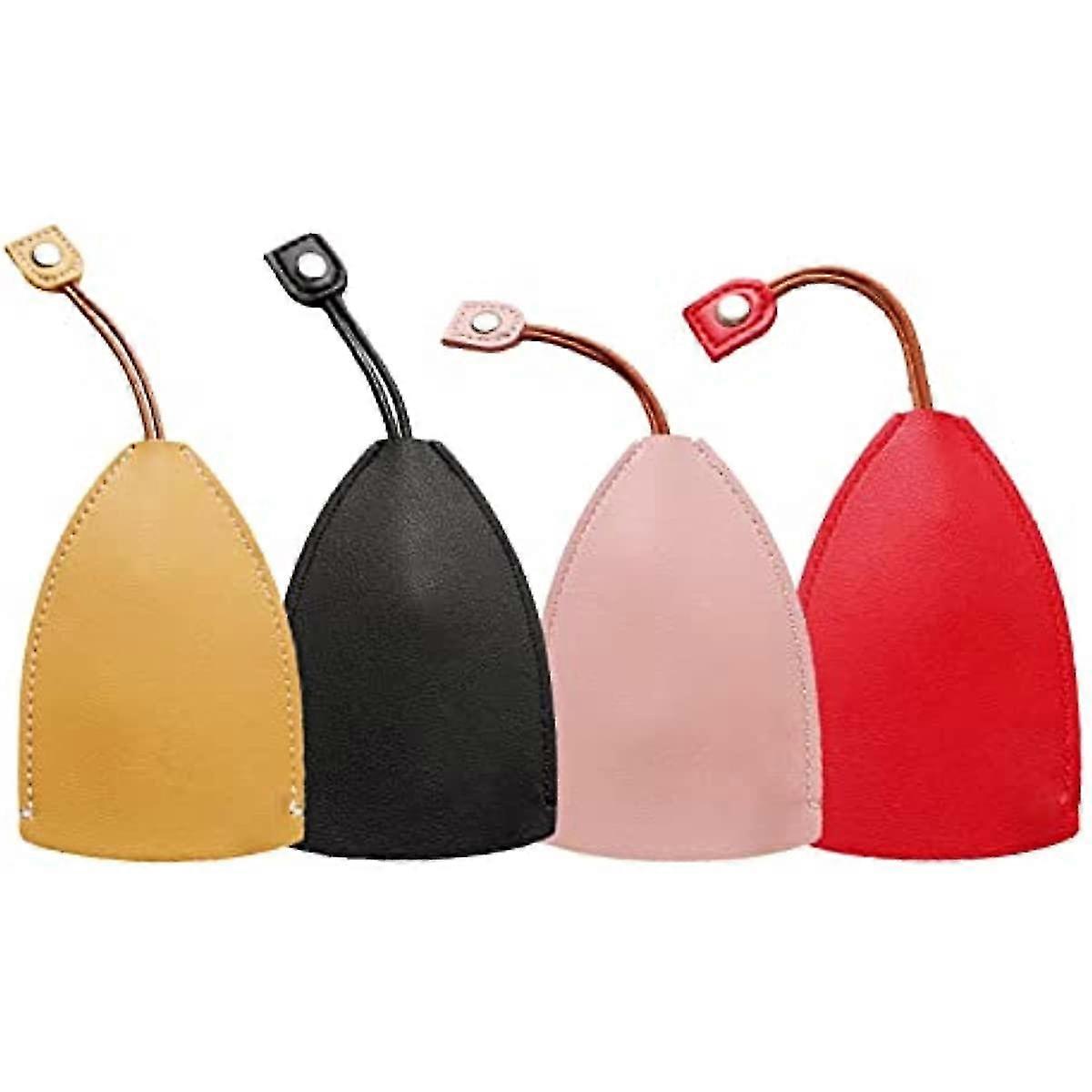 4pcs מקרה מפתח קריקטורה עור פו כיסוי מפתח קיבולת גדולה שרוול מפתח חמוד יצירתי לשלוף תיק מפתח לא קל להחליק ארנקי מפתח לרכב