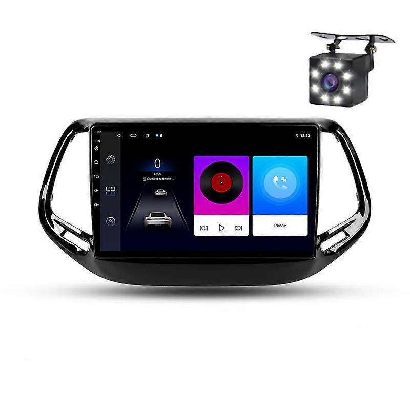 Car Radio Android 14 For Jeep Compass 2 MP 2016 - 2018 Auto Multimedia Player Stereo