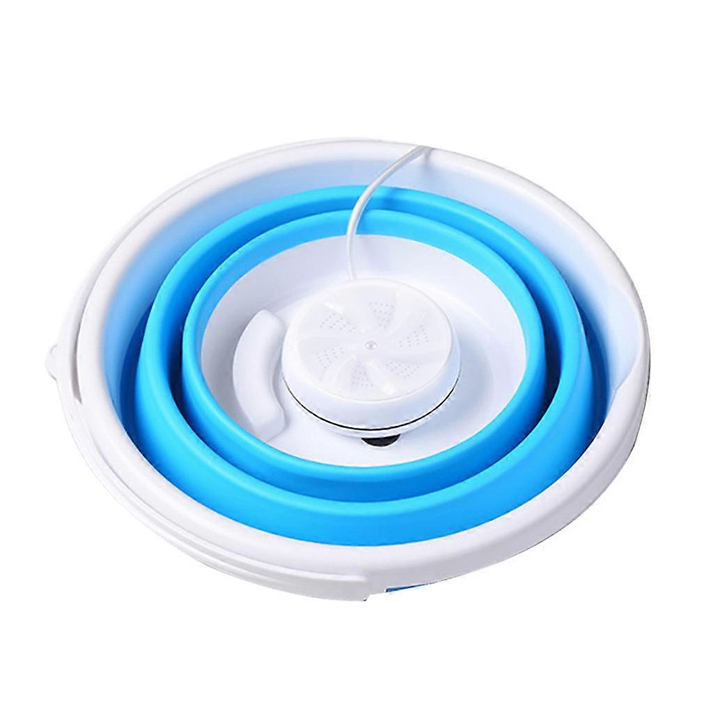 Portable Mini Turbo Washing Machine Foldable USB Powered Laundry Washer Set