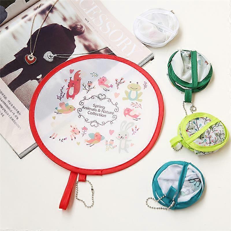 ポータブル折りたたみファンミニ中国かわいい漫画ラウンドハンドファン学生用子供子供女性女の子サマーハンドファン