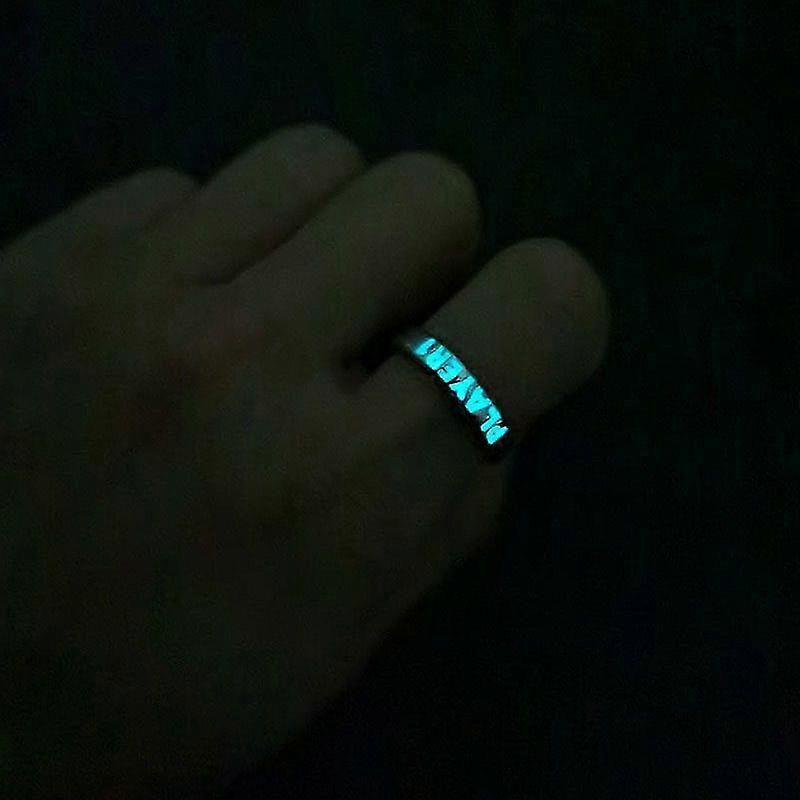 Rings For Couple Luminous Creative Glowing In The Dark Player 1 Player 2 Matching Gaming Ring For Women Men Valentine's Day Gift