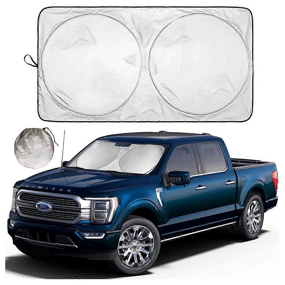 Windshield Visor for Full Size Cars, SUVs and Trucks - Genuine 210T Ultra Reflective Fabric for Maximum UV and Sun Protection - Windshield Visor - Aut