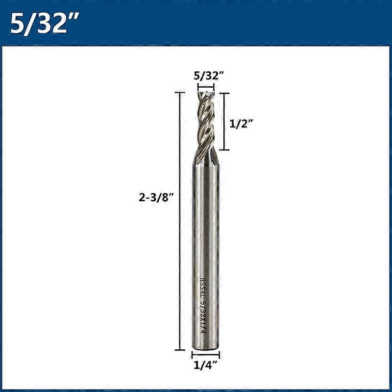 XCAN Inch HSS End Mills 4 Flutes Carbide Milling Cutter End Mills For Cnc Maching Metalworking CNC R